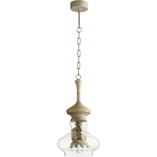 001 S-255378 | Primary Silo | Dresden Pendant by Cyan Design in sawyer's white wash. Made from iron, glass in a cottage & farmhouse style.