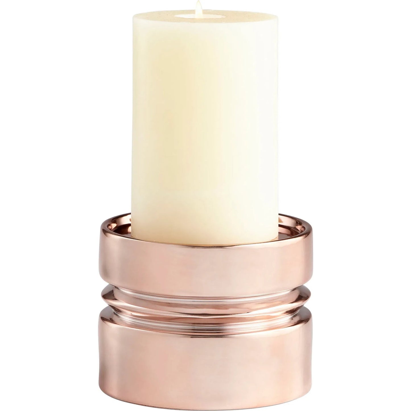 001 S-257228 | Primary Silo | Sanguine Candleholder by Cyan Design in copper. Made from ceramic in a modern style.