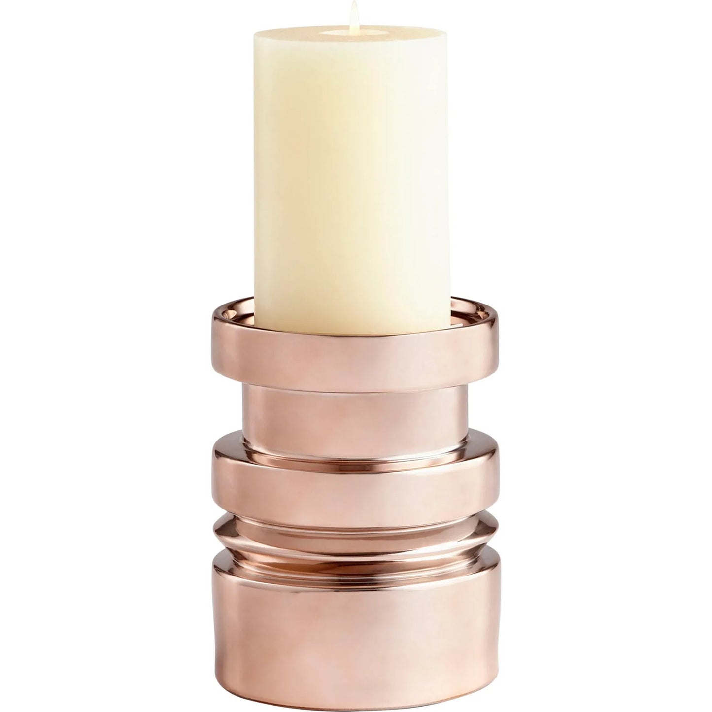 003 S-257229 | Primary Silo | Sanguine Candleholder by Cyan Design in copper. Made from ceramic in a modern style.