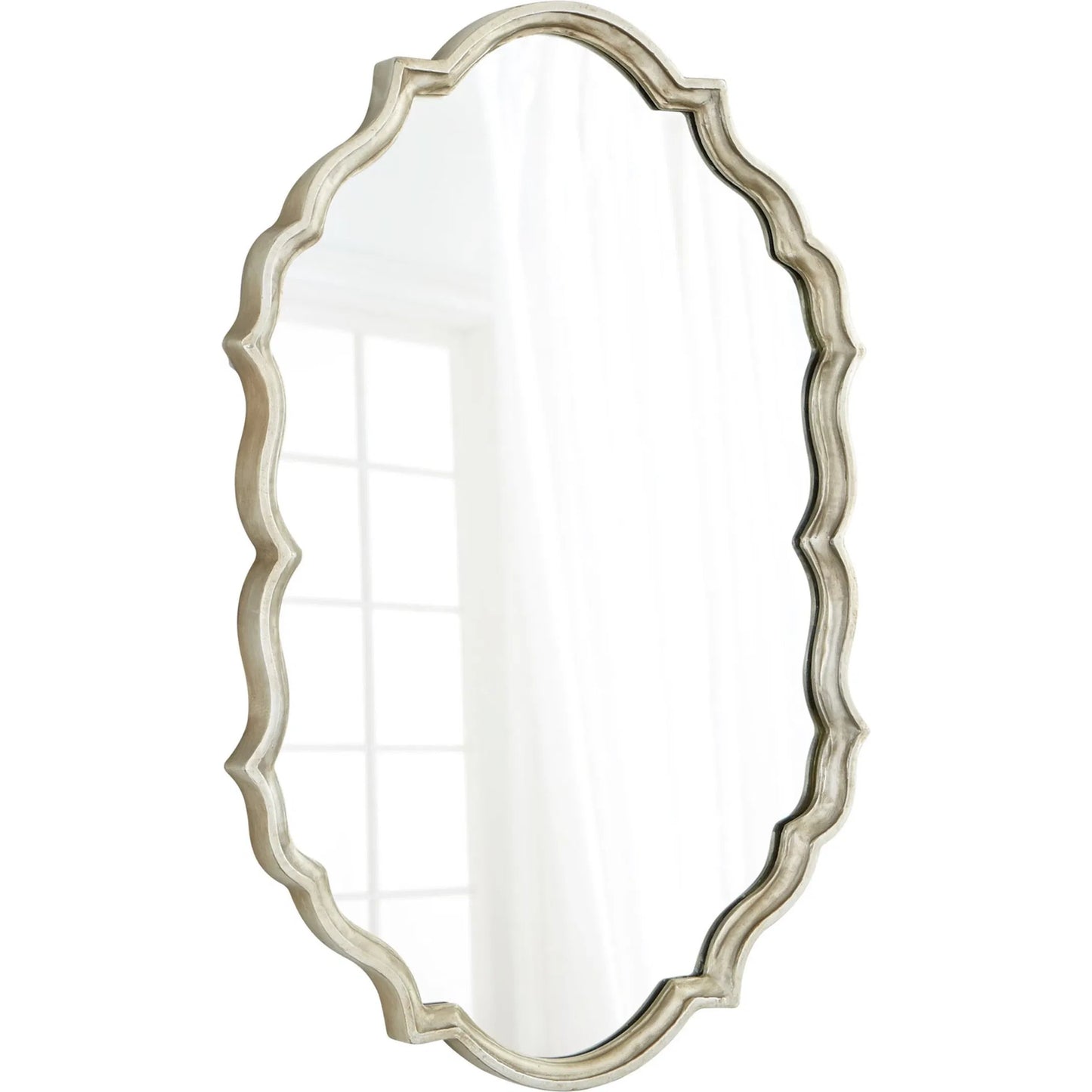 001 S-256269 | Primary Silo | Look at You Mirror by Cyan Design in white patina. Made from iron, wood, mirrored glass in a transitional style.