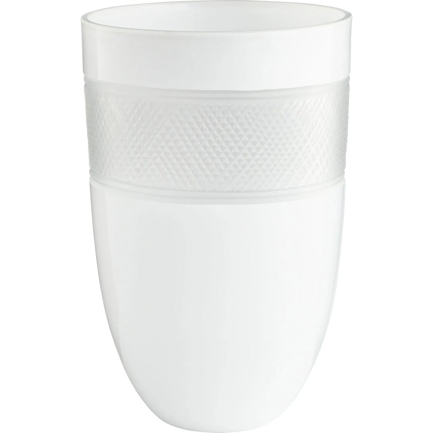 001 S-254882 | Primary Silo | Calypso Vase by Cyan Design in white. Made from glass in a modern style.