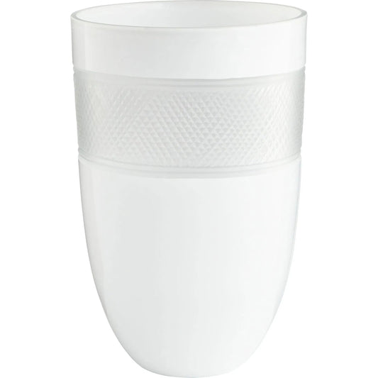 Calypso Vase by Cyan Design in white. Made from glass in a modern style.