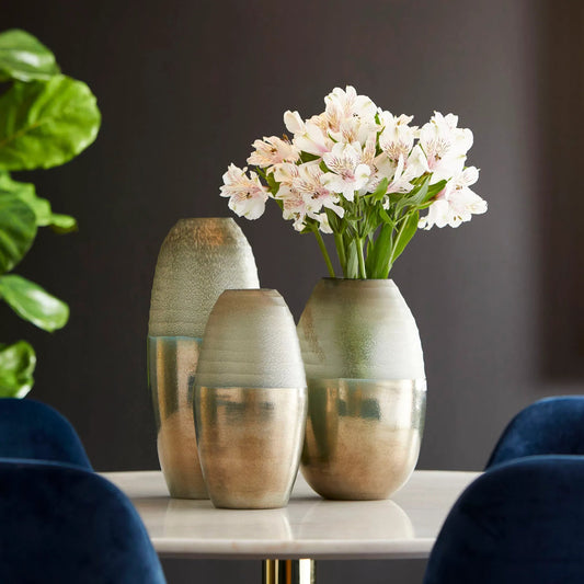 Around the World Vase by Cyan Design in bronze. Made from glass in a cottage & farmhouse style.