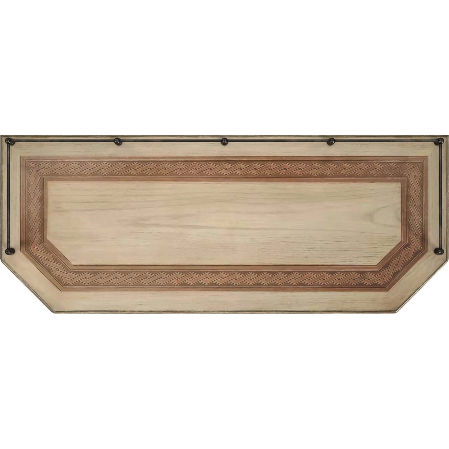 005 SI-2021908 | Additional Silo | Charleston One Drawer Console Table by Butler Specialty Company in beige and antique beige. Made from oak veneer, fiberboard, poplar solids, resin in a modern style.