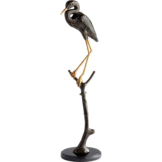 001 S-256463 | Primary Silo | Midnight Avian Sculpture by Cyan Design in old world, gold. Made from iron in a coastal style.