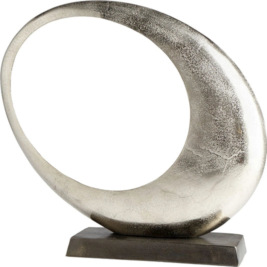 Clearly Through Sculpture by Cyan Design in raw nickel. Made from aluminum in a modern style.