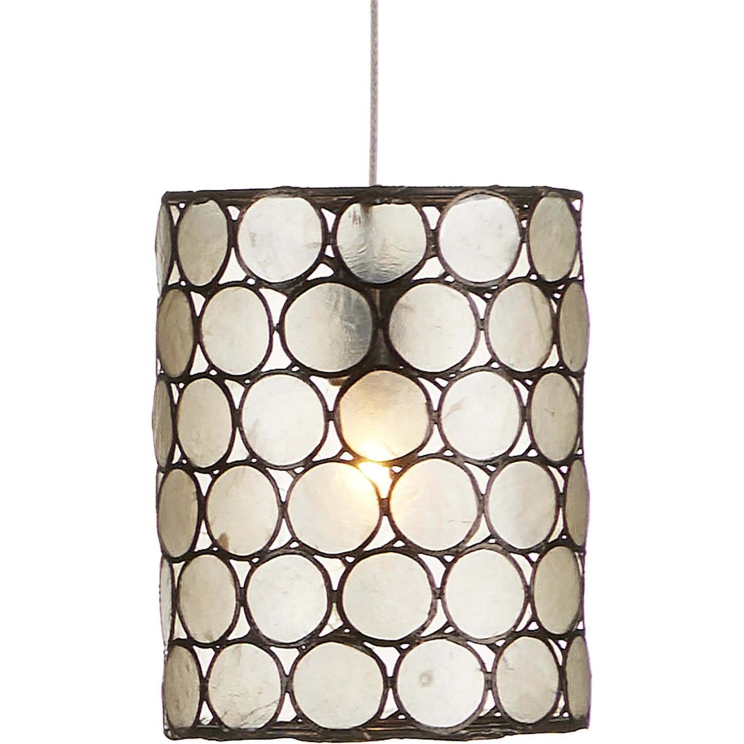 008 SI-1924129 | Additional Silo | Regatta 3-Light Multi-Drop Pendant by Currey and Company in cupertino, silver. Made from cupertino, iron, capiz shell in a modern style.
