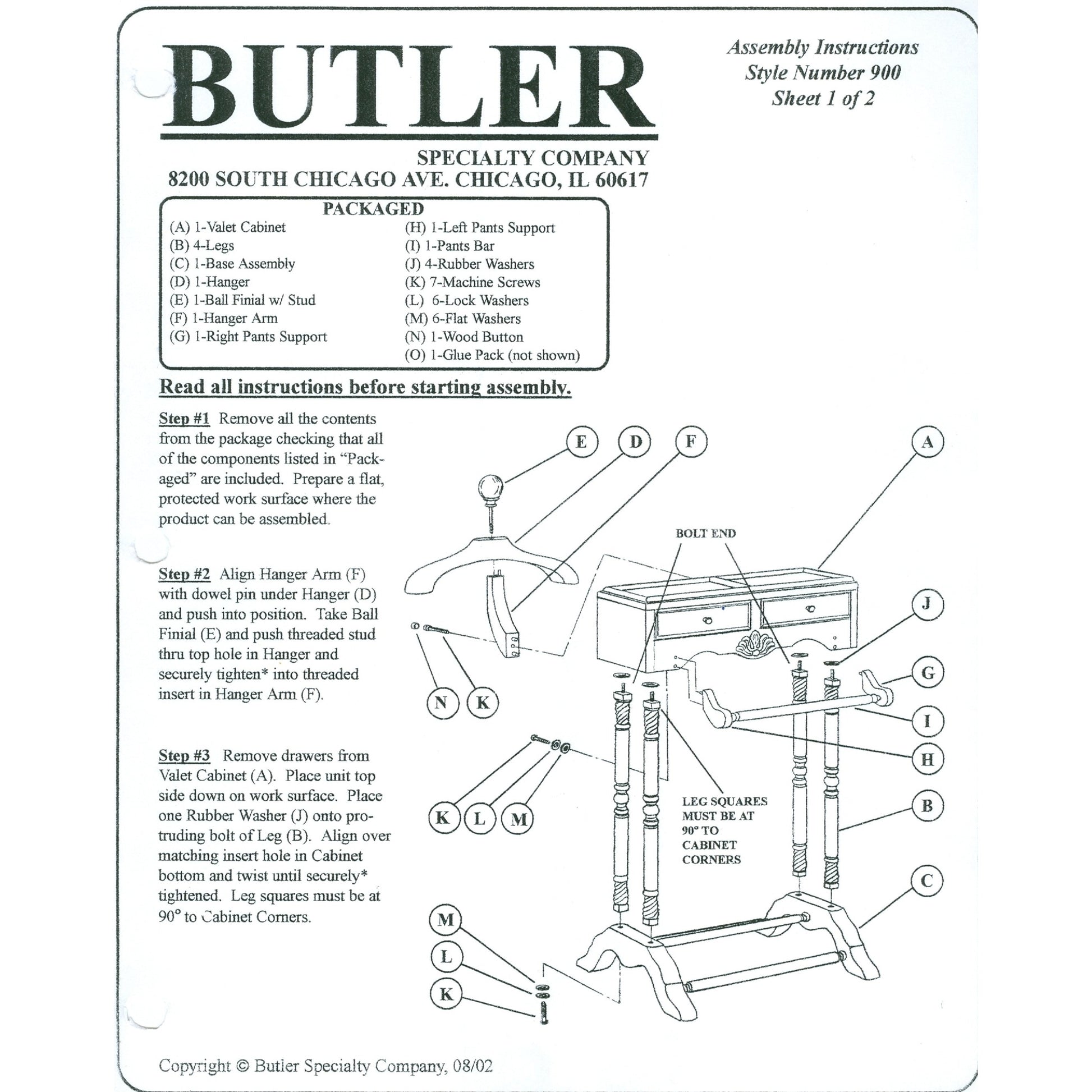 Petrov Valet by Butler Specialty Company. Made from rubberwood, poplar hardwood solids, mdf, cherry veneer in a traditional style.