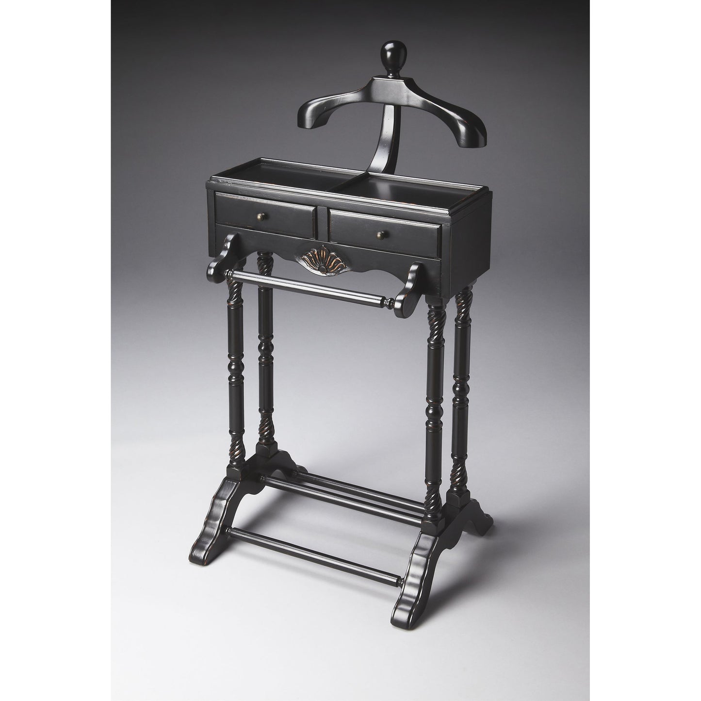 007 O-BUTLER-900111 | Additional Silo | Petrov Valet by Butler Specialty Company. Made from rubberwood, poplar hardwood solids, mdf, cherry veneer in a traditional style.