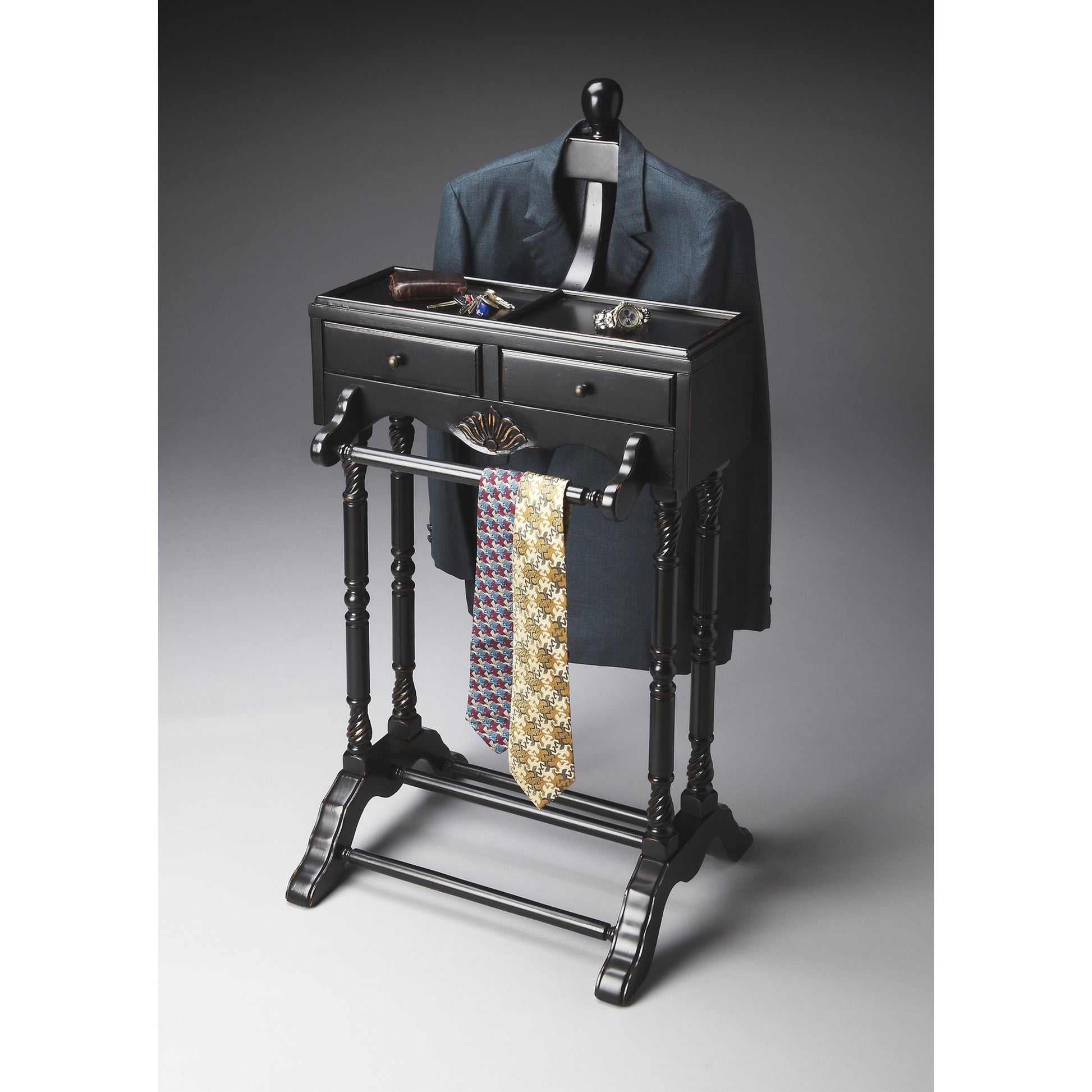 Petrov Valet by Butler Specialty Company. Made from rubberwood, poplar hardwood solids, mdf, cherry veneer in a traditional style.