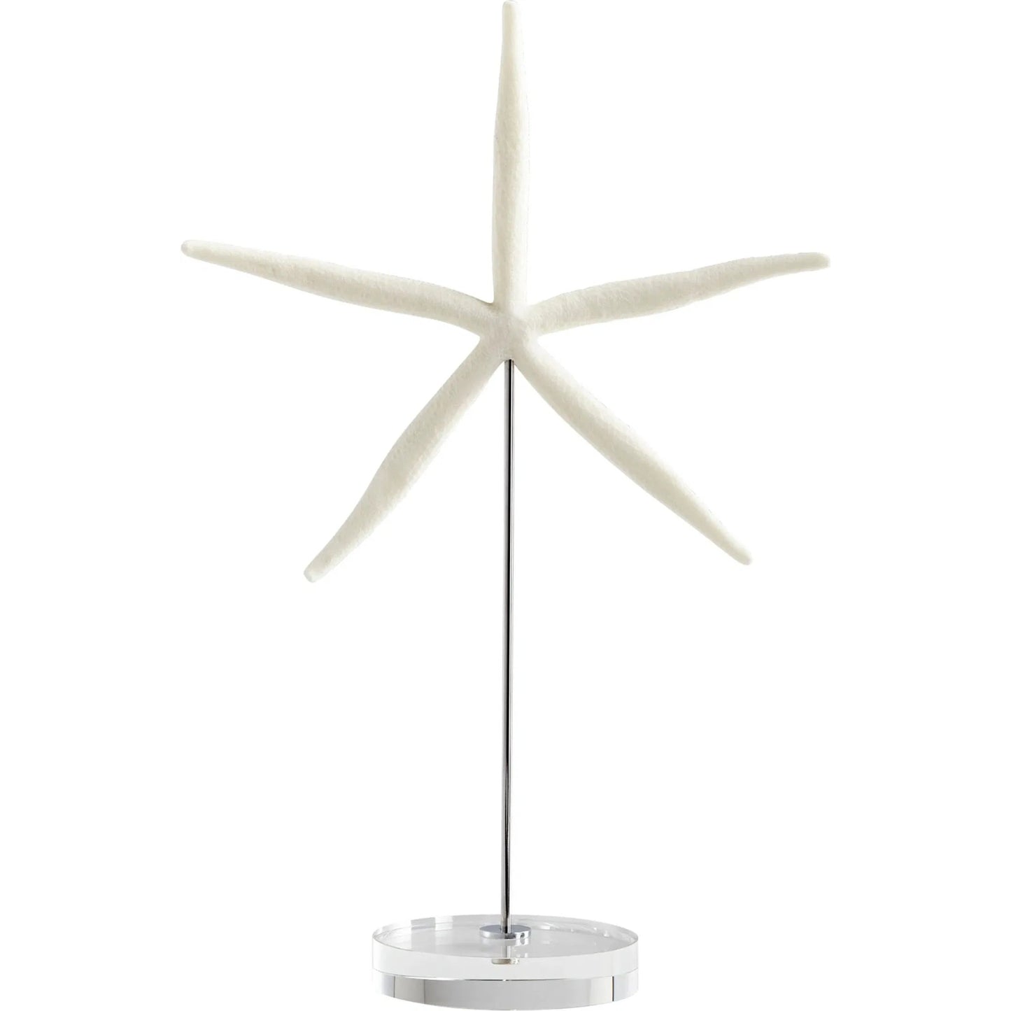 001 S-257171 | Primary Silo | Royal Sea Star Sculpture by Cyan Design in white, polished nickel. Made from resin, iron, crystal in a coastal style.