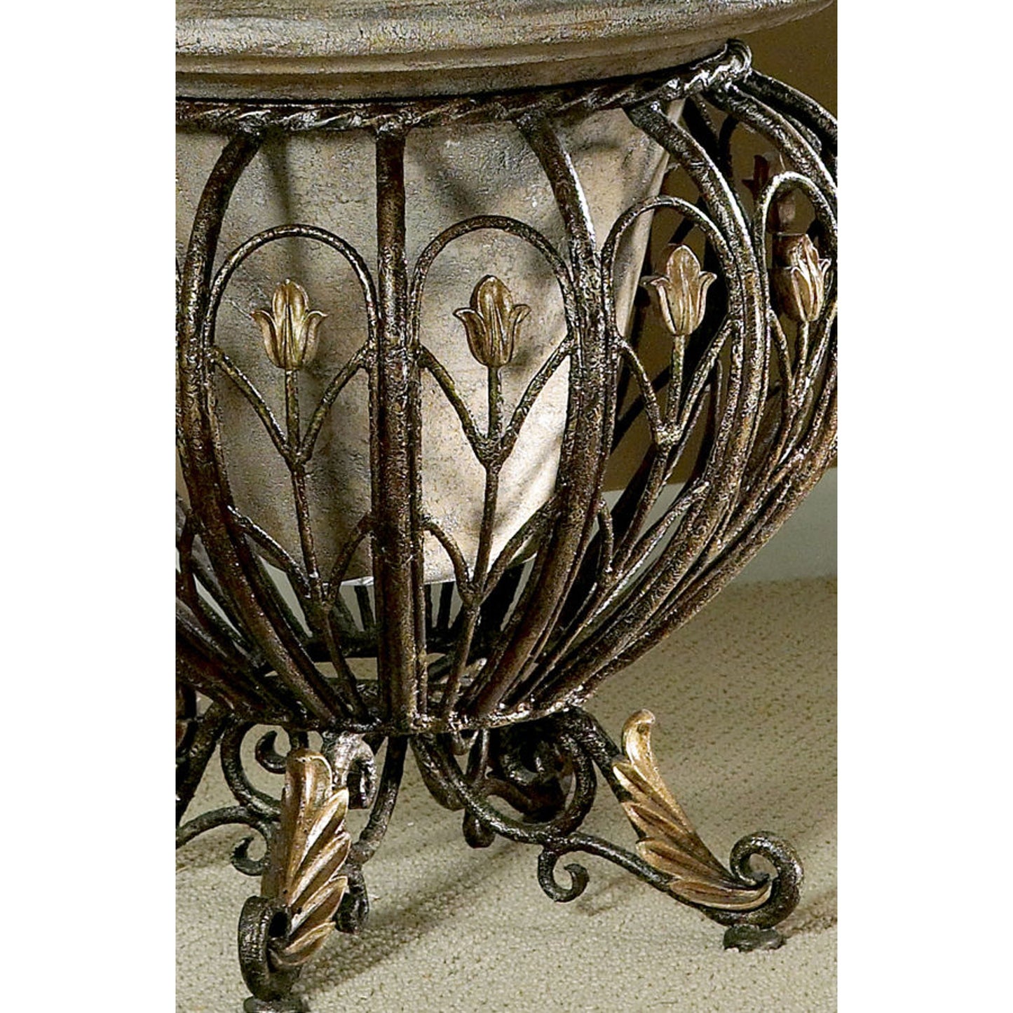 002 O-BUTLER-919070 | Additional Silo | Cast Iron & Stone Planter by Butler Specialty Company in multi-color and cast iron. Made from cast stone, metal in a eclectic & global style.