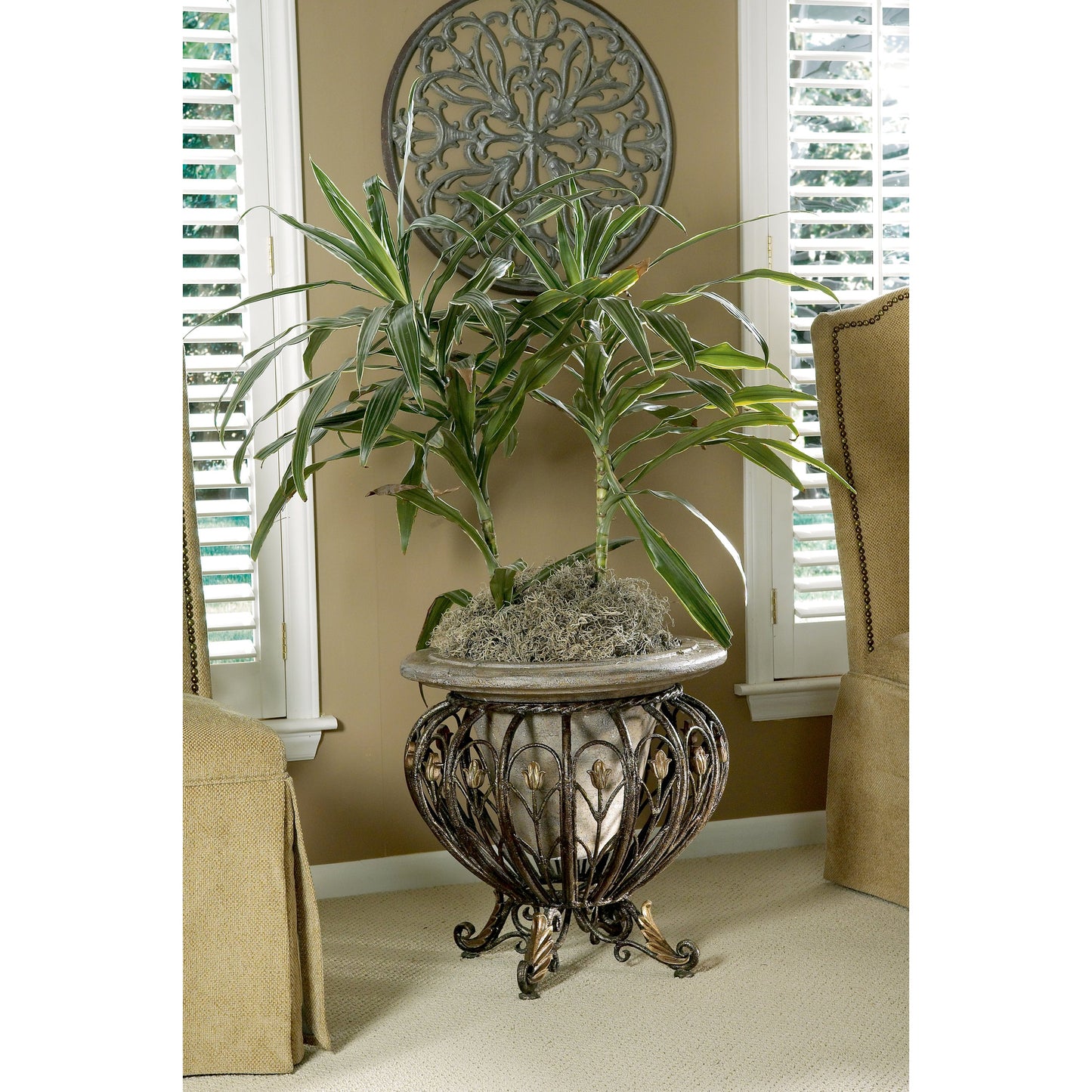 003 O-BUTLER-919070 | Additional Silo | Cast Iron & Stone Planter by Butler Specialty Company in multi-color and cast iron. Made from cast stone, metal in a eclectic & global style.