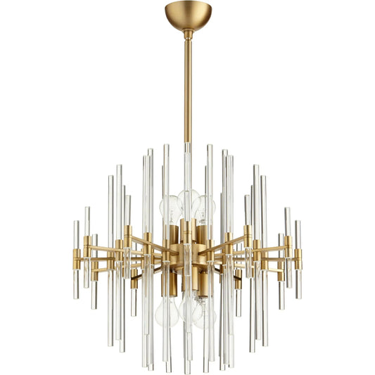 028 S-256992 | Primary Silo | Quebec Pendant by Cyan Design in aged brass. Made from iron, glass in a modern style.