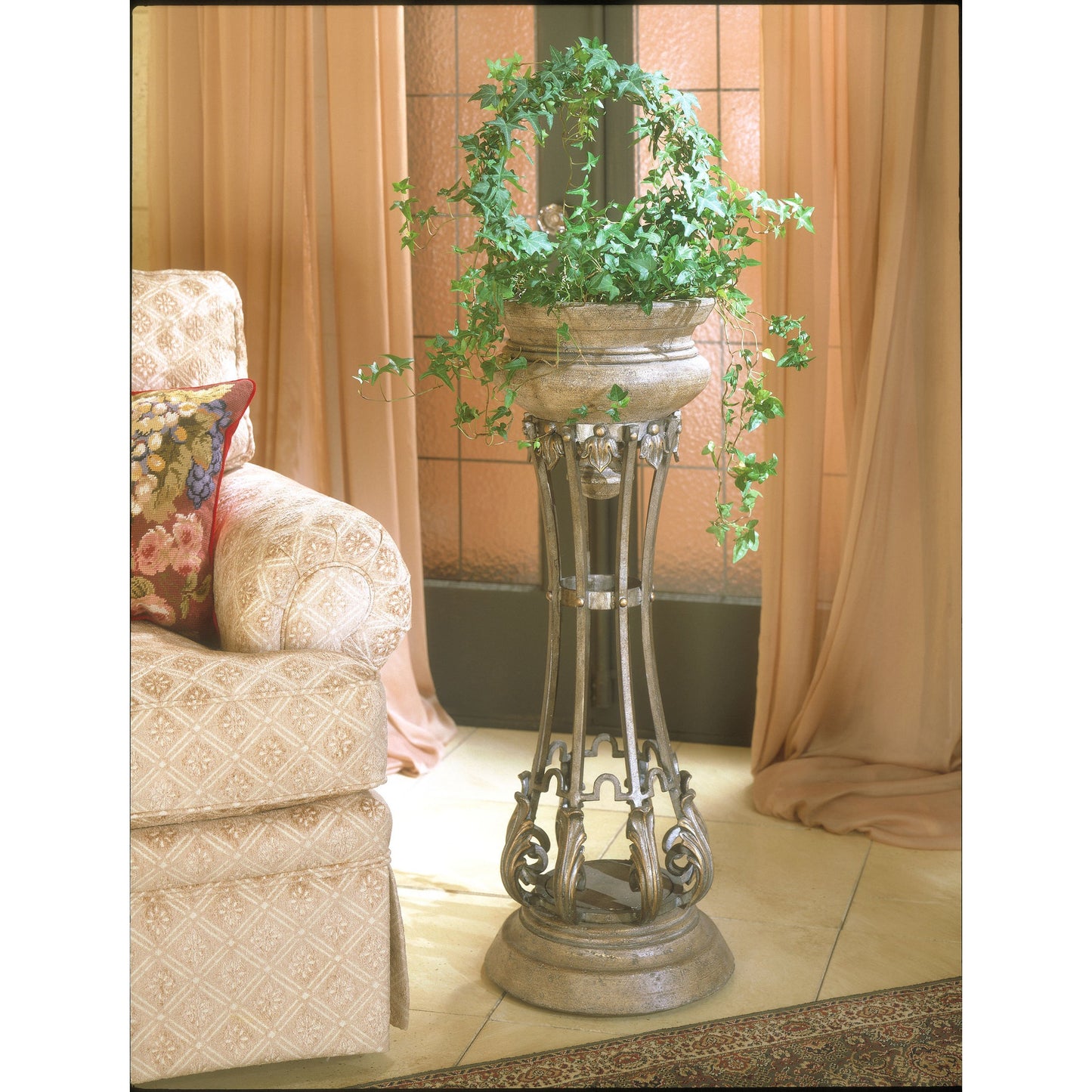 003 O-BUTLER-935070 | Additional Silo | Cast Iron & Stone Jardiniere by Butler Specialty Company in multi-color and cast iron. Made from cast stone, metal, resin in a eclectic & global style.