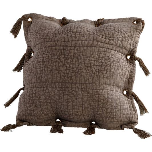 001 SR-745519 | Primary Silo | Colby Pillow Cover by Cyan Design in gray. Made from cotton in a rustic style.