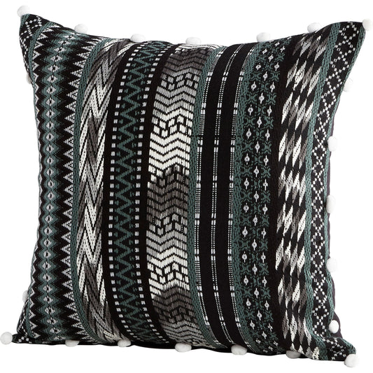 Azur Pillow Cover by Cyan Design in green, black. Made from cotton, polyester in a eclectic & global style.