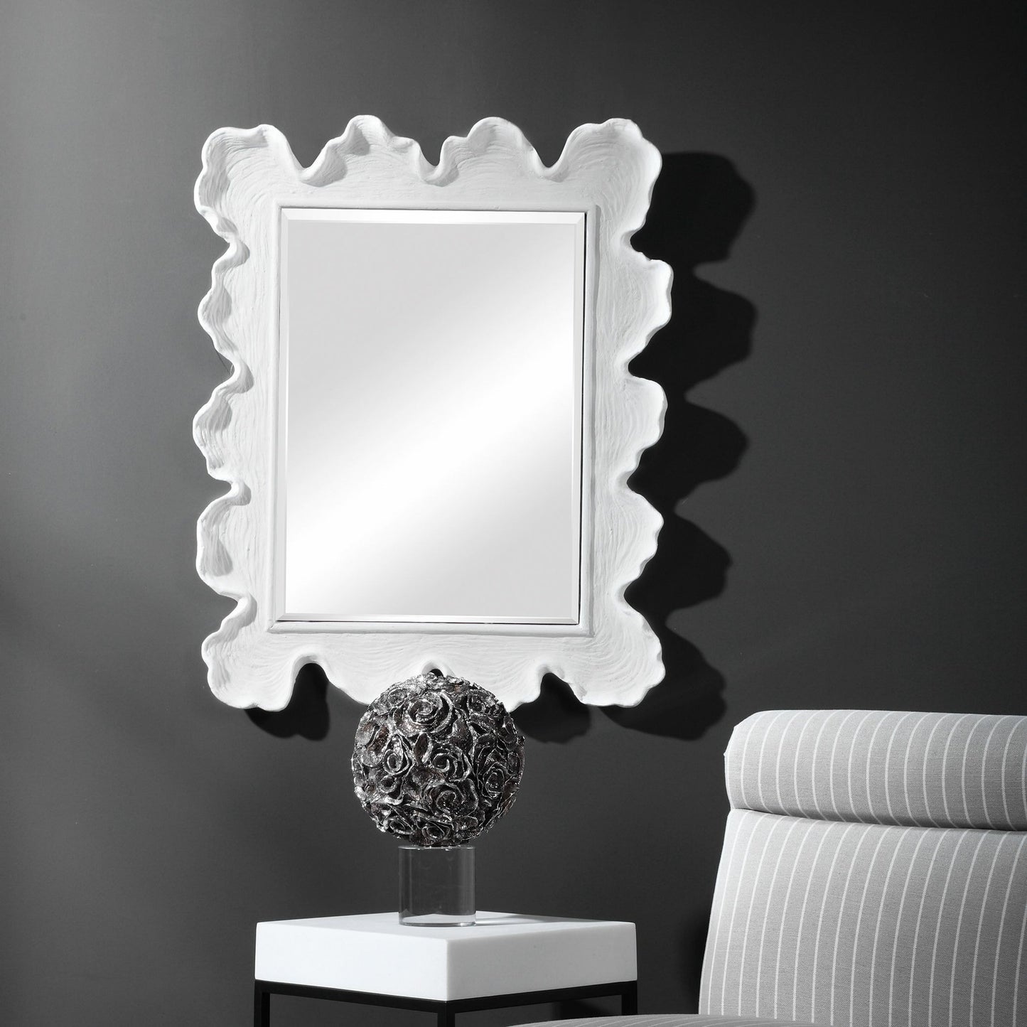 003 SR-766605 | Lifestyle | Sea Coral Coastal Mirror by Uttermost. Made from glass, resin in a transitional style.