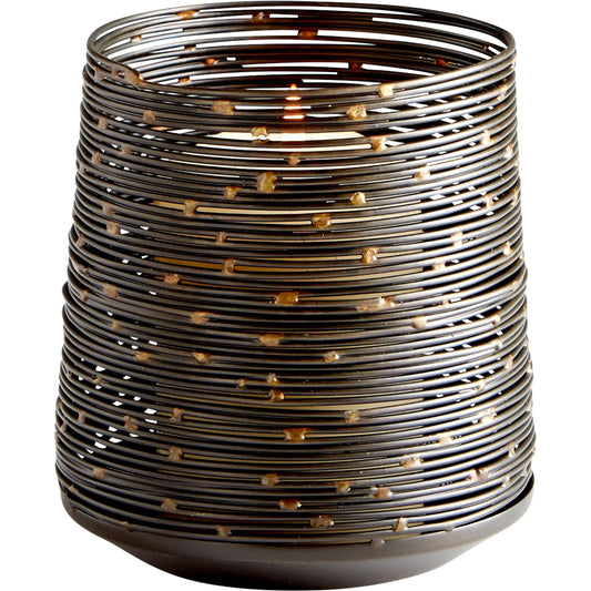 Luniana Candleholder by Cyan Design in antique black. Made from iron in a modern style.