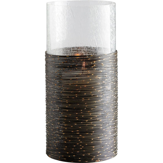 Tara Candleholder by Cyan Design in antique black. Made from iron, glass in a modern style.