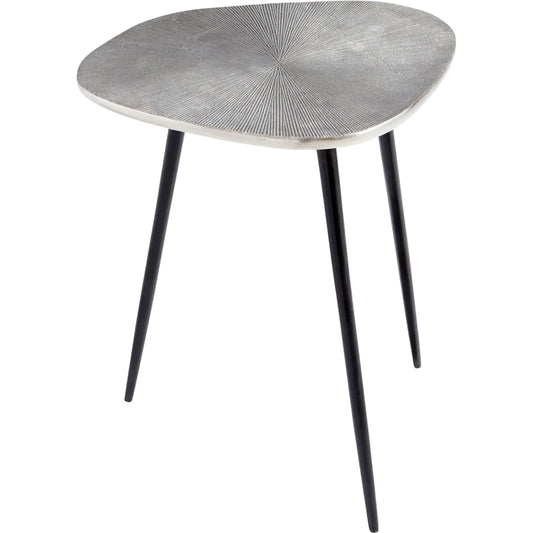 Triata Side Table by Cyan Design in raw nickel, bronze. Made from aluminum in a modern style.