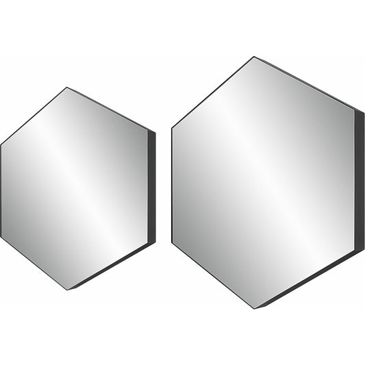 Amaya Mirrors by Uttermost in matte black. Made from mirror, iron in a transitional style.