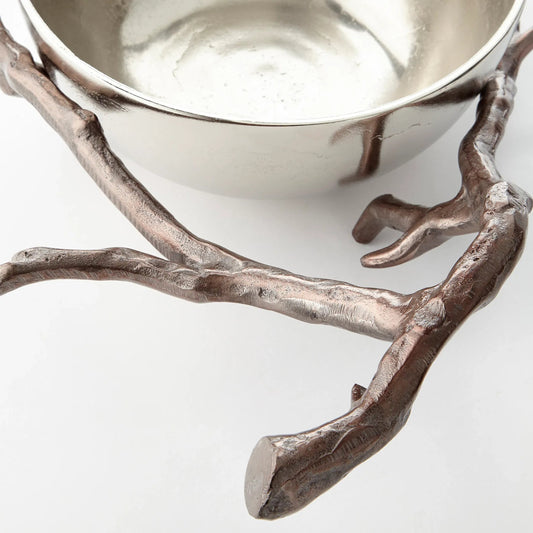 Bough Bowl by Cyan Design in nickel, bronze. Made from aluminum in a modern style.