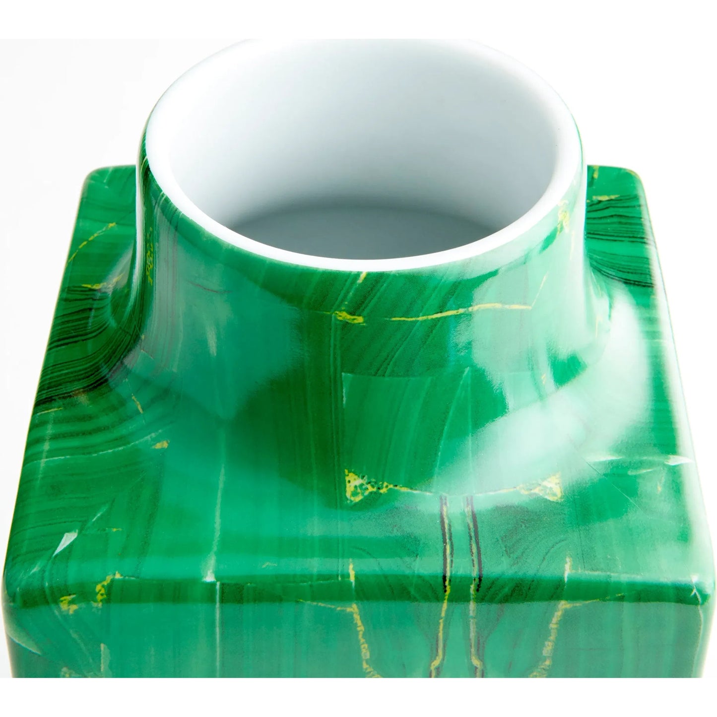 010 S-299809 | Closeup | Jaded Vase by Cyan Design in malachite. Made from ceramic in a modern style.