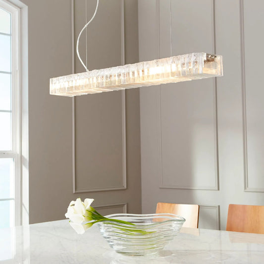 Kallick Island by Cyan Design in polished nickel. Made from glass, metal in a modern style.