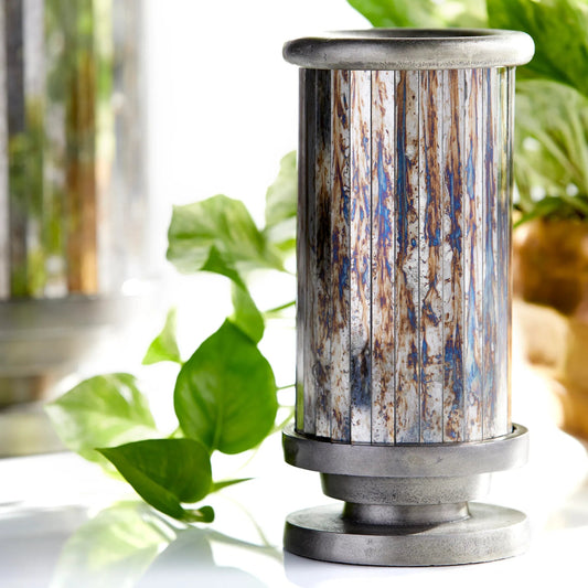 Kensington Vase by Cyan Design in nickel. Made from aluminum, glass in a transitional style.