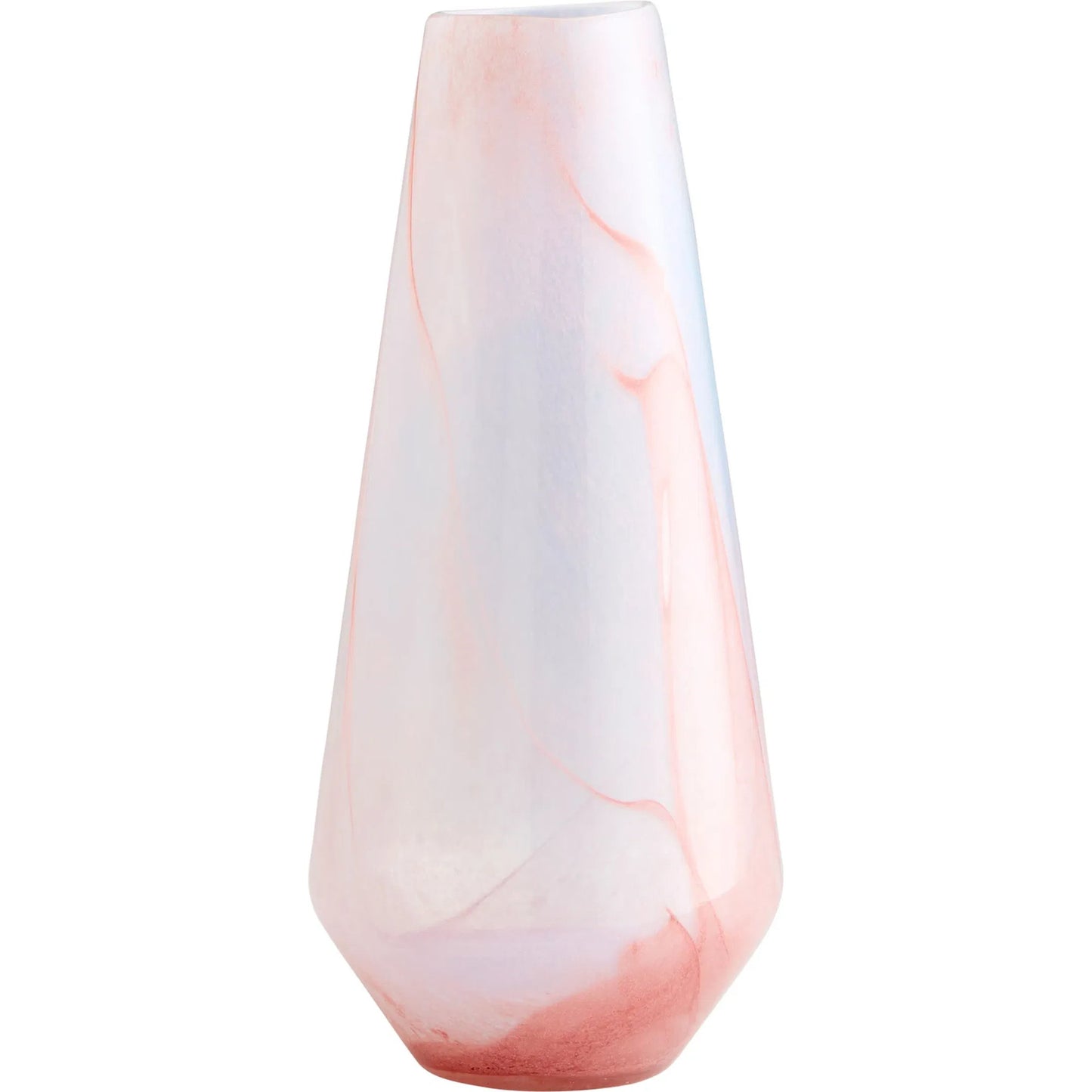 002 S-299710 | Primary Silo | Atria Narrow Vase by Cyan Design in pink. Made from glass in a modern style.