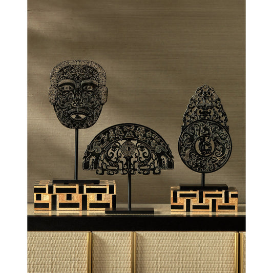 Aarna Box Set by Currey and Company. Made from composite, wood, engineered hardwood, linen in a modern style.