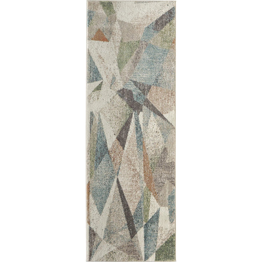 Eden Color Block EDN39QVF Rug by Feizy in ivory, blue, green. Made from polypropylene in a unique style.