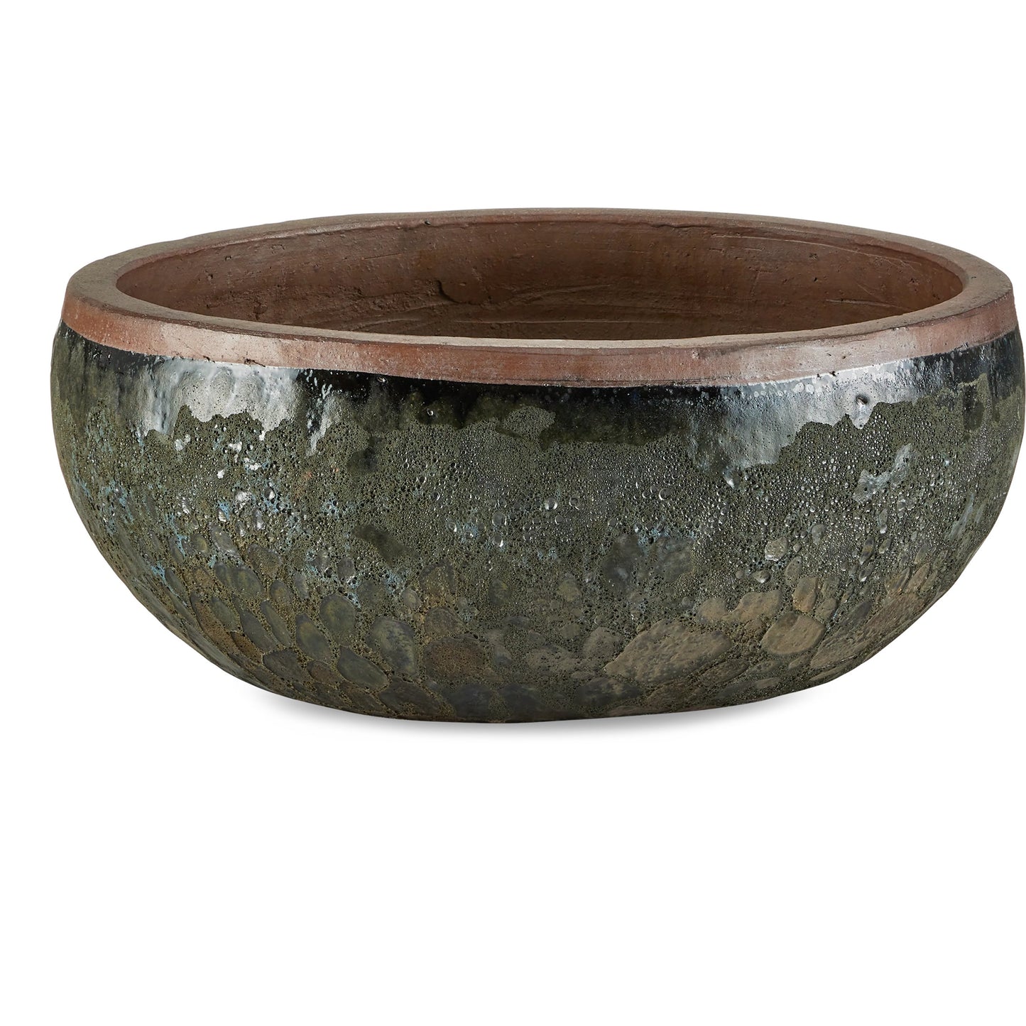 009 SI-2191773 | Additional Silo | Lyra Planter by Currey and Company in reactive black. Made from ceramic in a modern style.