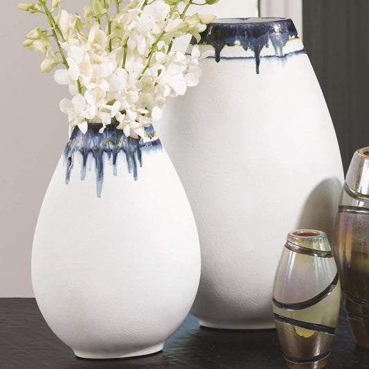 Glass Drip Vase by Global Views. Made from ceramic in a eclectic & global style.