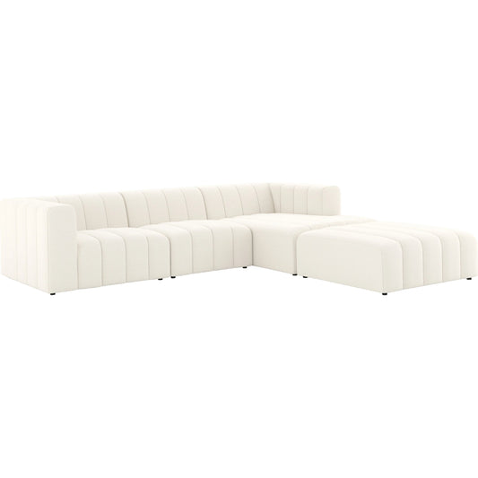 Langham Channeled 3-PC Sectional with Ottoman by Four Hands. Made from unique in a modern style.