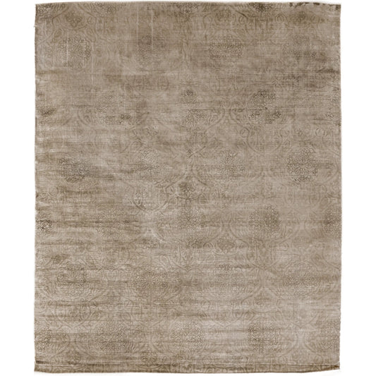 Koda Rug by Exquisite Rugs in stone. Made from bamboo silk in a unique style.