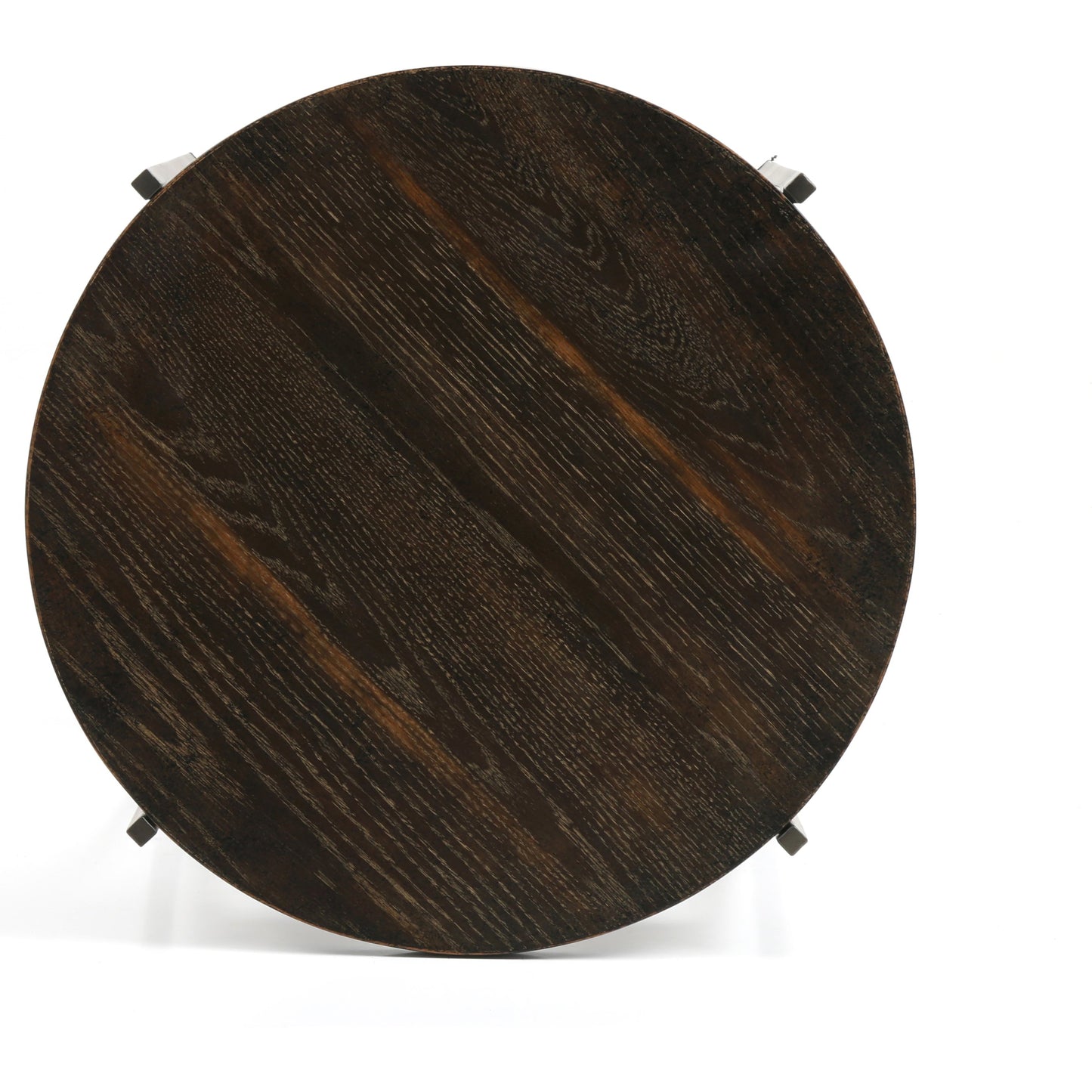 005 SI-1901711 | Additional Silo | Shannon End Table by Four Hands in smoke grey, english brown oak. Made from oak veneer, iron in a modern style.