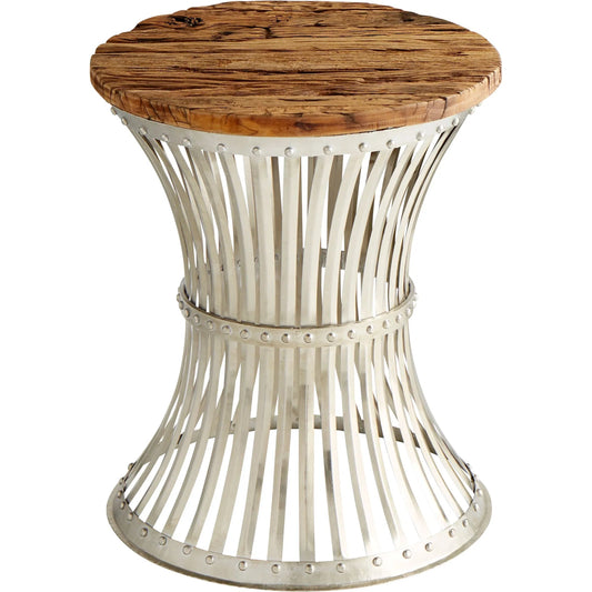 Dalton Side Table by Cyan Design in raw iron, natural wood. Made from iron, wood in a modern style.