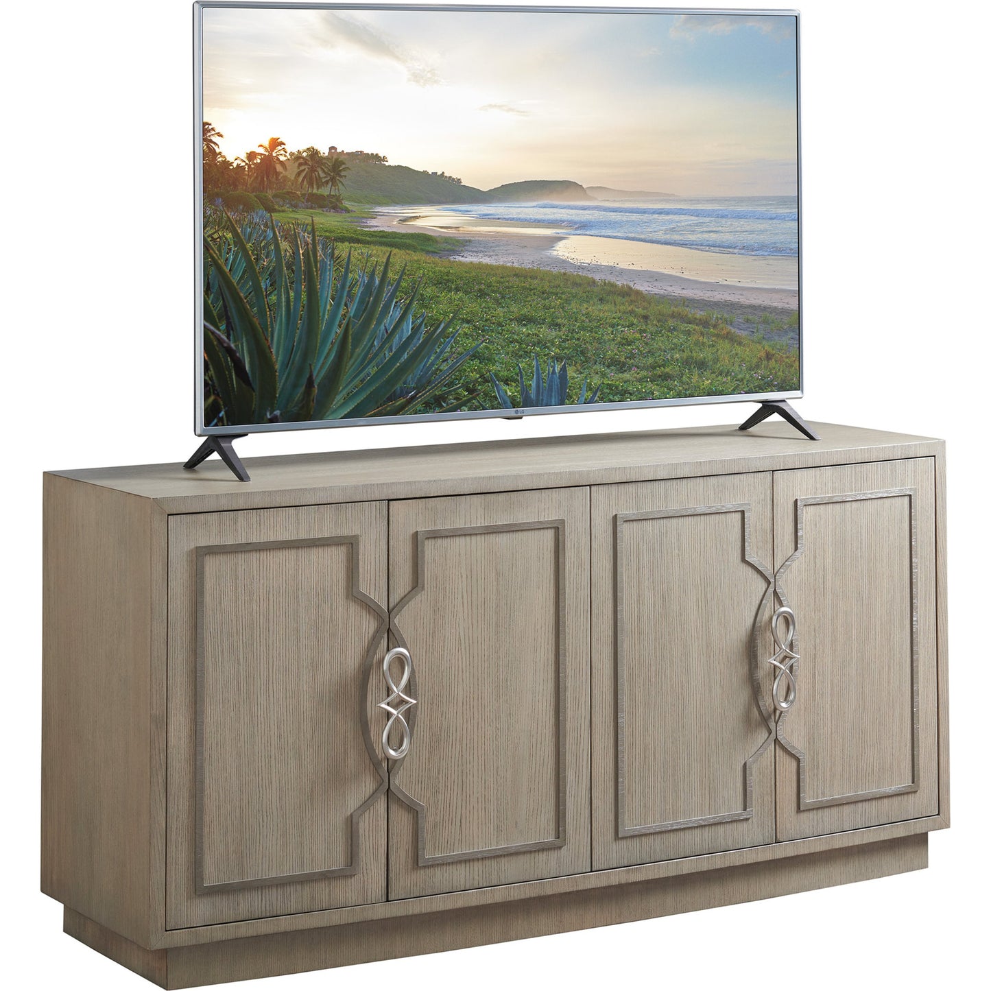 005 SR-835843 | Additional Silo | Grove Park Media Console by Sligh in dove gray. Made from unique in a transitional style.
