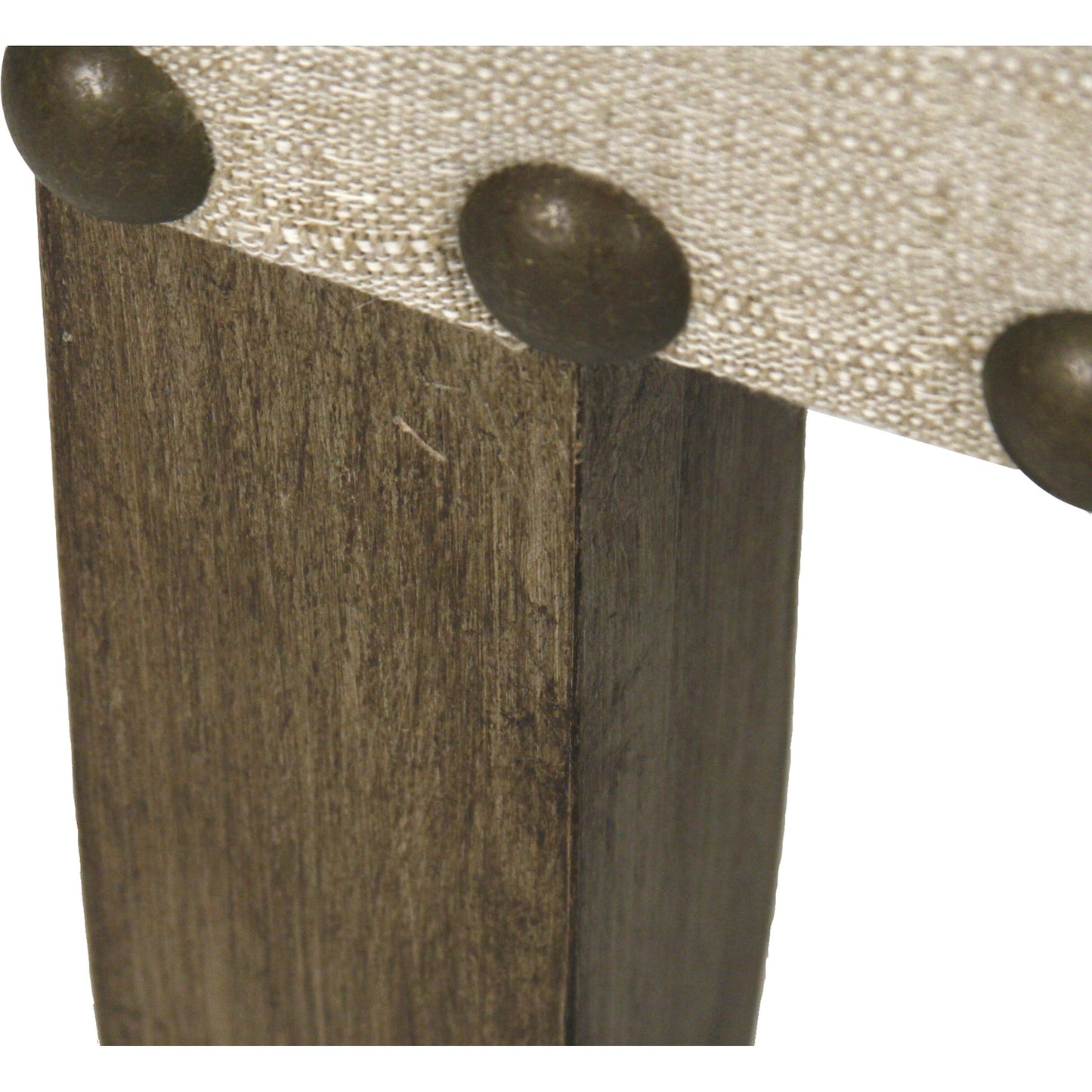 005 S-336711 | Closeup | Bench by Zentique in antique linen, burlap and hardwood maple. Made from hardwood maple in a transitional style.