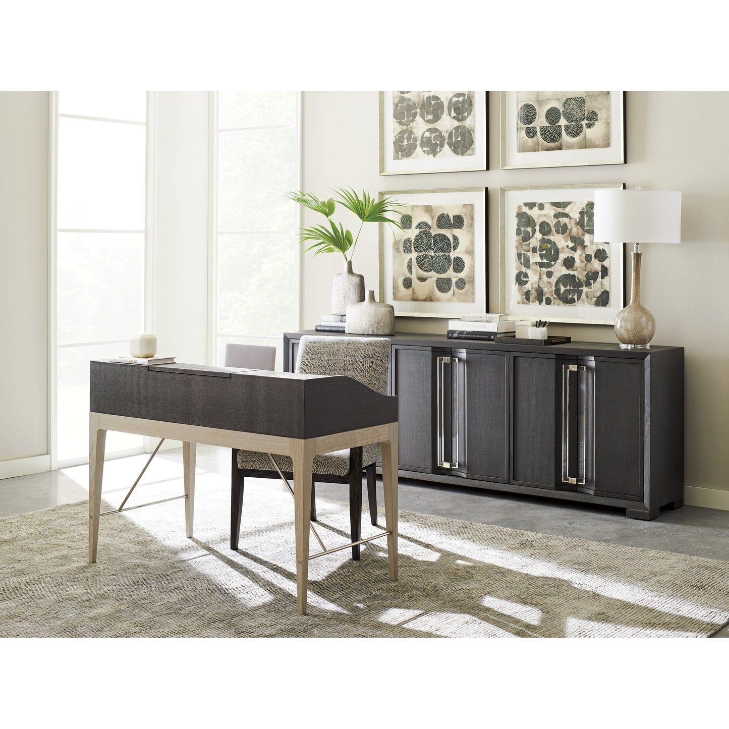 008 SI-1770817 | Lifestyle | Anthology Writing Desk by Sligh in slate gray. Made from unique in a transitional style.
