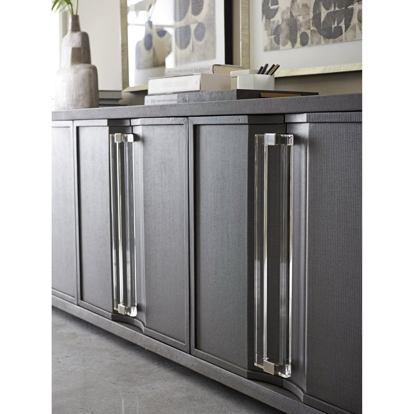 010 SI-1770815 | Lifestyle | Anthology Media Console by Sligh in slate gray. Made from unique in a modern style.