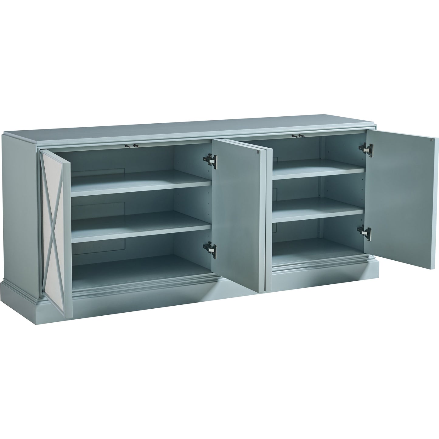 002 SI-1823490 | Additional Silo | Rosalind Media Console by Sligh in pale blue. Made from unique in a transitional style.
