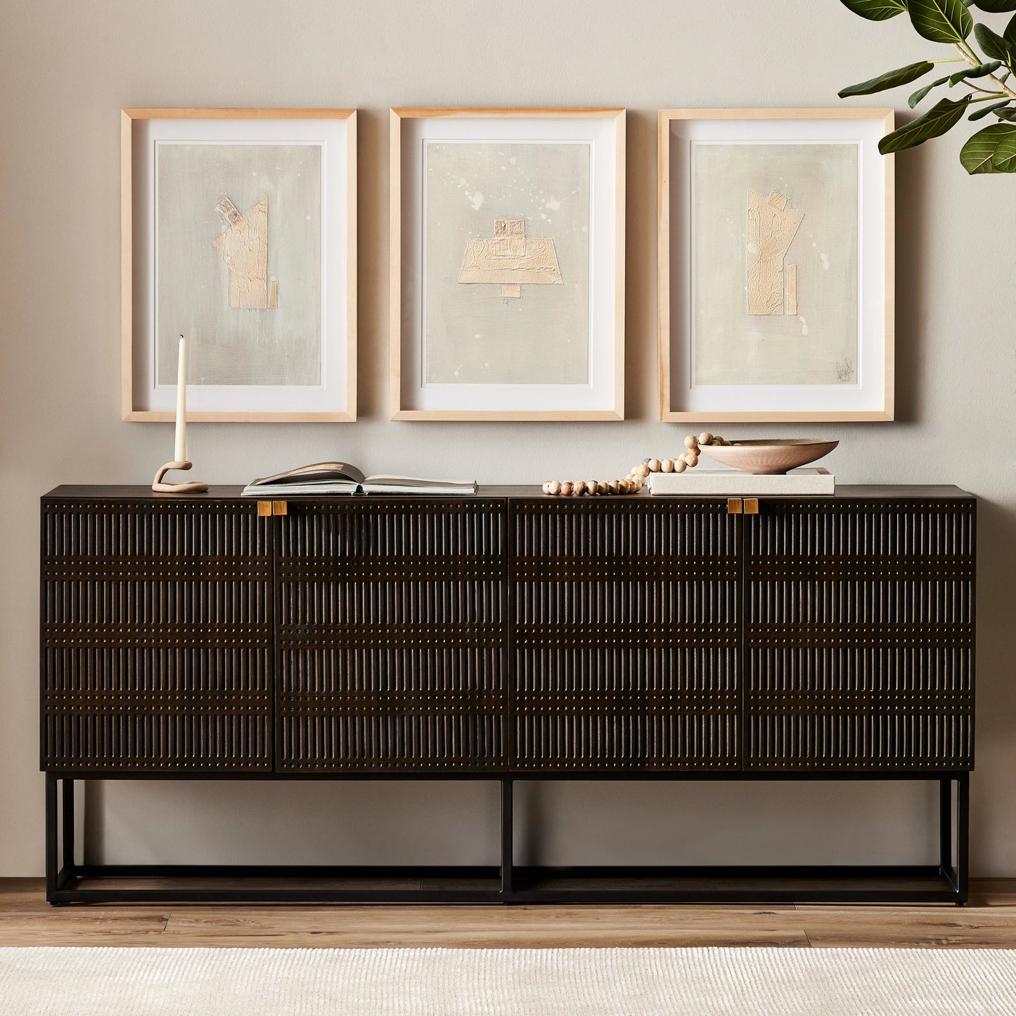 026 SI-1797409 | Lifestyle | Kelby Sideboard by Four Hands. Made from solid mango, iron in a modern style.