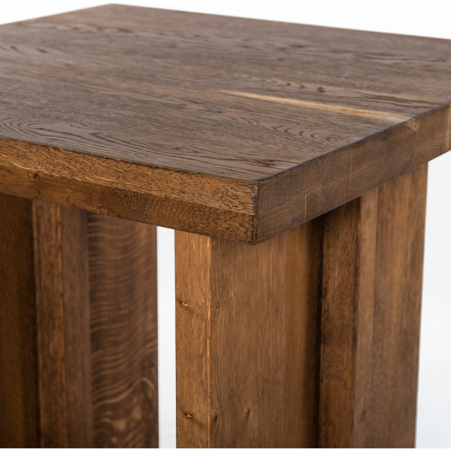 003 SI-1901654 | Additional Silo | Erie End Table by Four Hands in dark smoked oak. Made from solid oak in a rustic style.