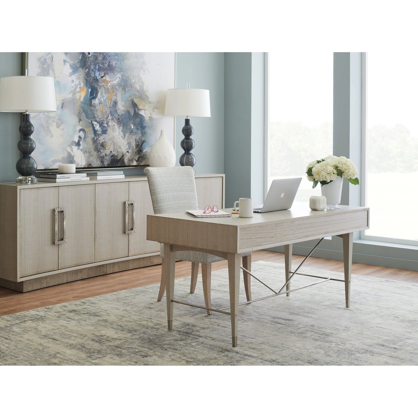 008 SI-1962782 | Lifestyle | Donovan Long Media Console by Sligh in dove gray. Made from unique in a modern style.