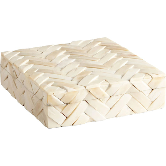 Cumberland Container by Cyan Design in white. Made from bone, wood in a eclectic & global style.