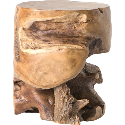 Teak Stool by Four Hands. Made from solid teak in a modern style.
