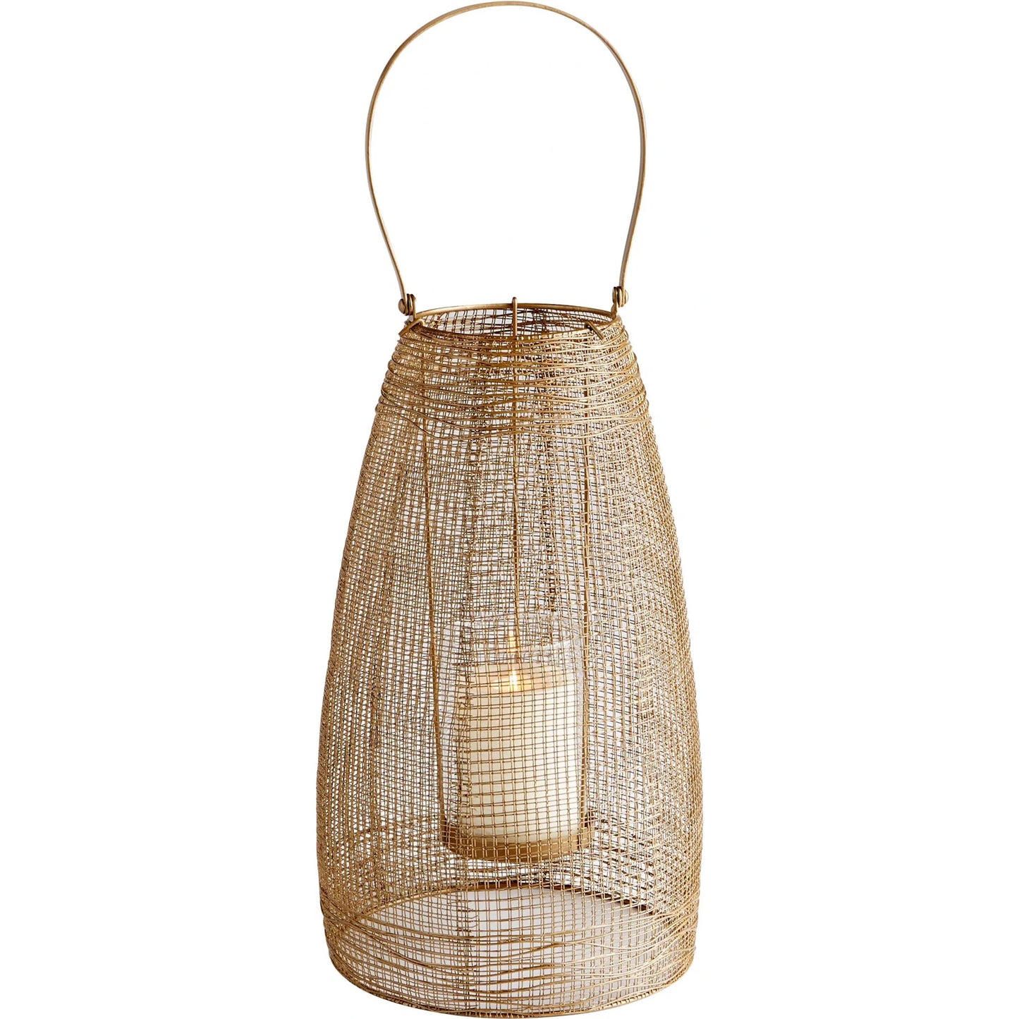 003 S-341980 | Primary Silo | Gauze Candleholder by Cyan Design. Made from iron, glass in a cottage & farmhouse style.